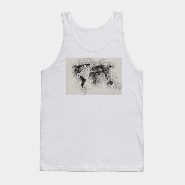 Vintage Map of the World for history lovers Tank Top by Naumovski